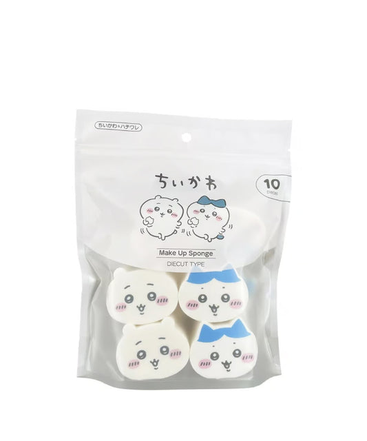 Make Up Puff Sponge 10 pieces [Chiikawa & Hachiware]