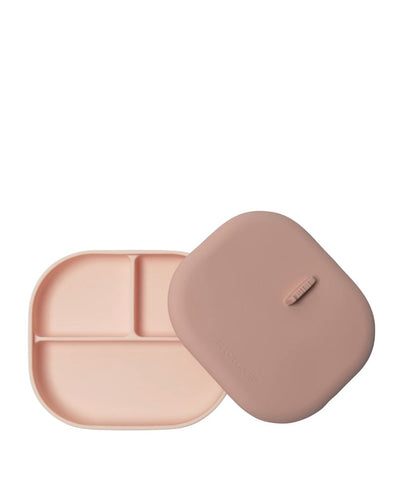 Divided Plate With Lid - Blush Pink
