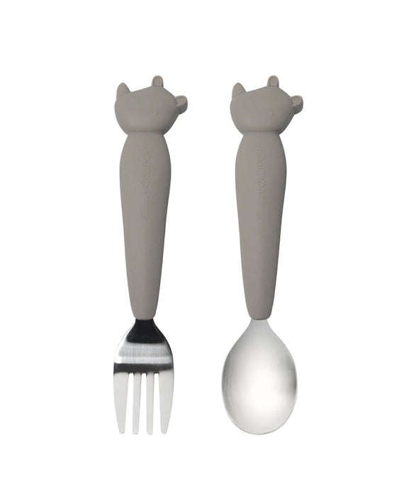 Kid's Spoon & Fork Set - Rhino