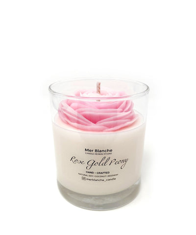 Hand Crafted Candle - Open Peony [Pink]