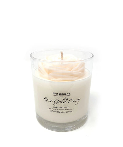Hand Crafted Candle - Open Peony [White]