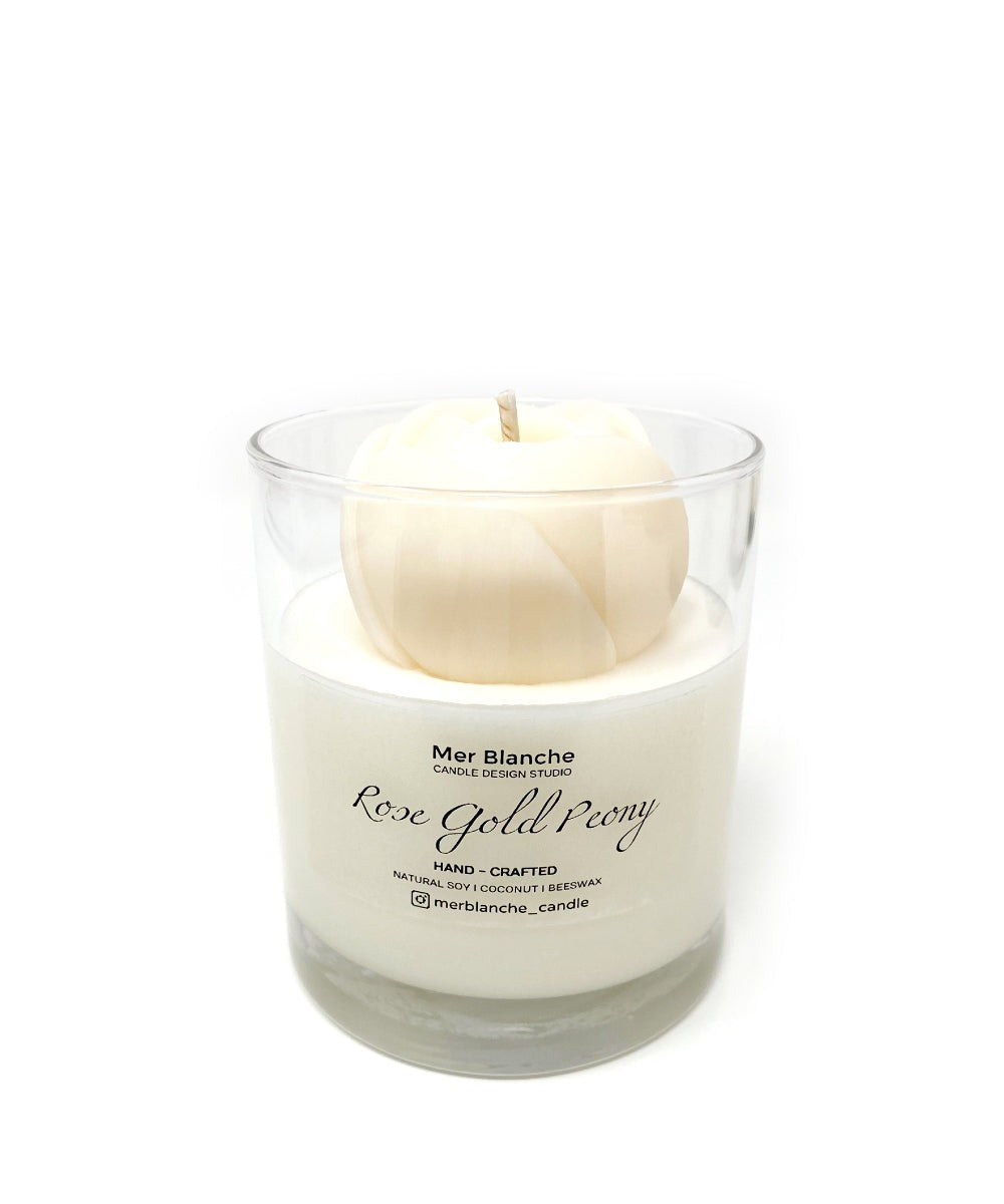Hand Crafted Candle - Peony [White]